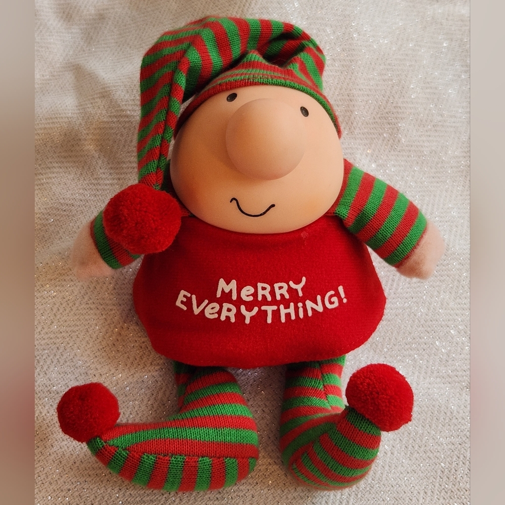 Vintage Ziggy 1988 Plush Toy Merry Everything Christmas Holiday Elf PJs Slippers